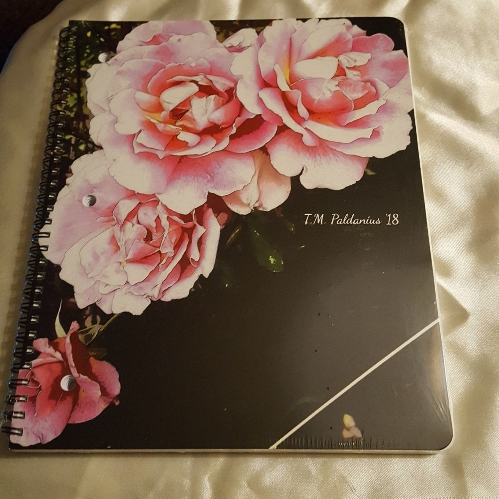 Handmade Pink Rose Notebook